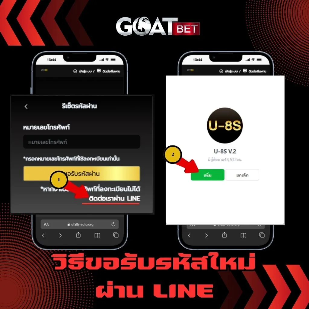 รีเซ็ตรหัสผ่าน GOATBET